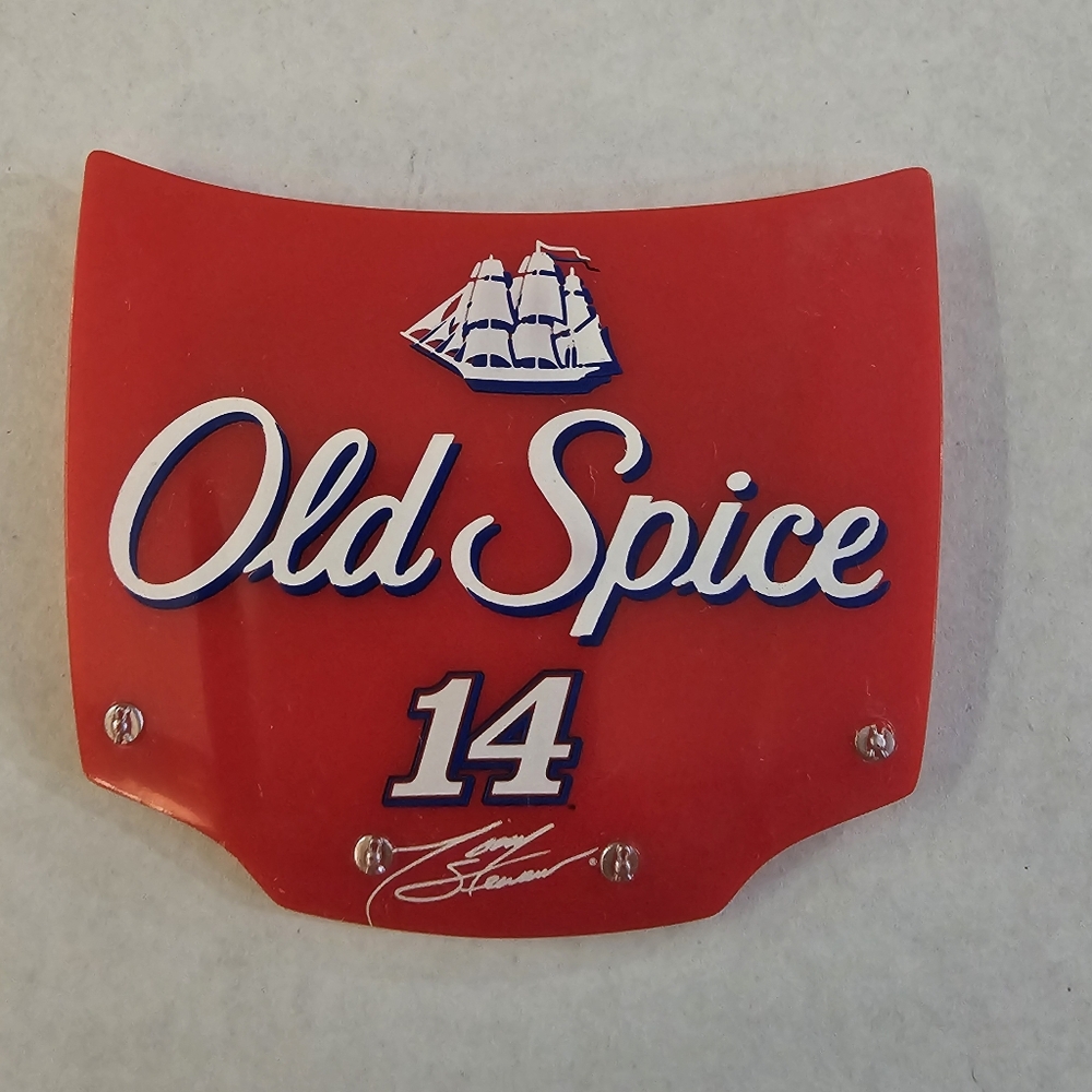 Tony Stewart Old Spice Number 14 Magnetic Hood Plastic